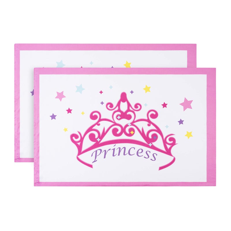 Everyday Kids 2-Pack Standard Size Pillowcases fit Pillows 20 x 26â€ -100% Soft Breathable Microfiber - Perfect for Toddler Little Girl Twin/Full Size Bed - Princess - Image 5